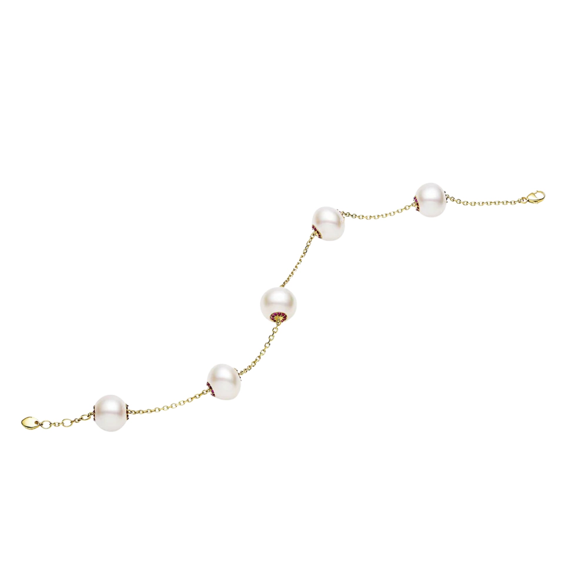 Golden Glow & Pearl Bracelet