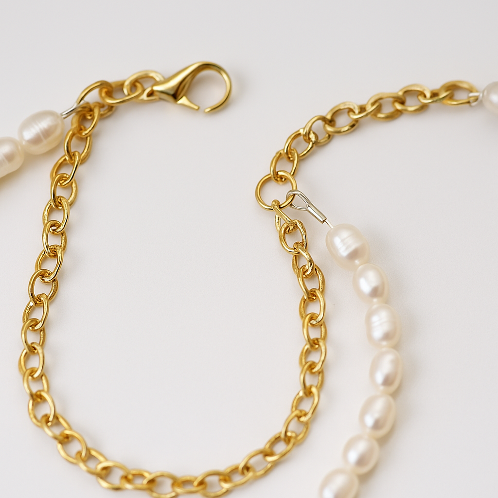 Pearl & Chain Combo Bracelet