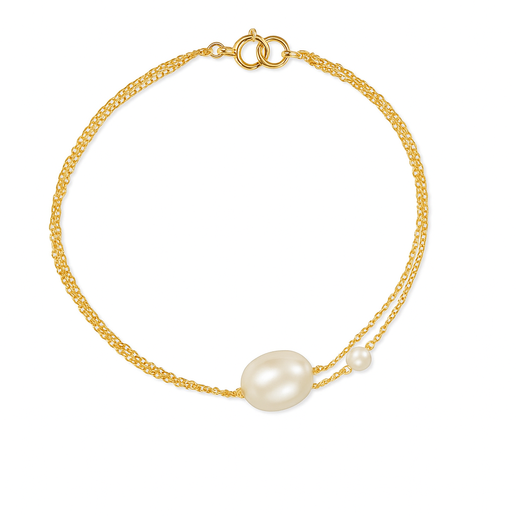 Tidewoven Pearl Chain Bracelet